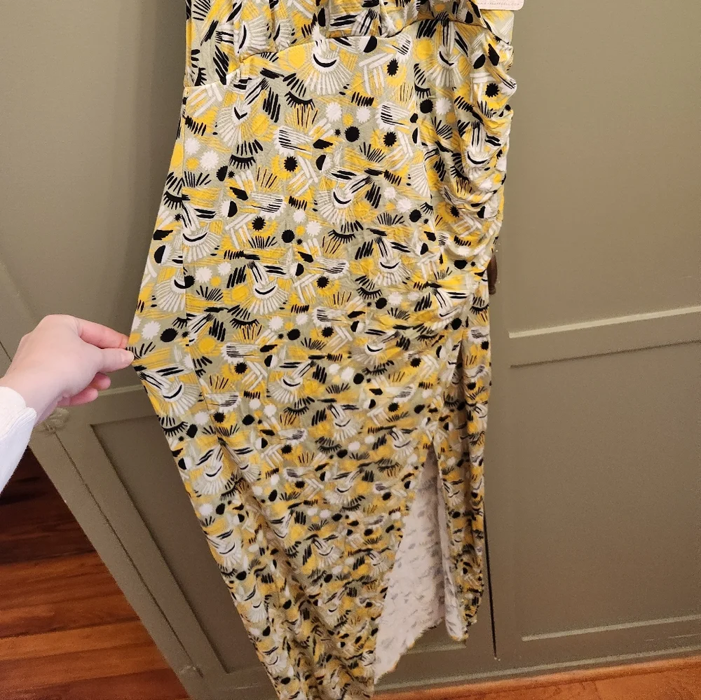 Free People Daria Halter Low Back Wrap Maxi Dress Size S - Picture 5 of 8